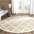 Safavieh Amherst 9' X 9' Round Rug in Wheat and Beige