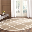 Safavieh Amherst 5' X 5' Round Rug in Wheat and Beige