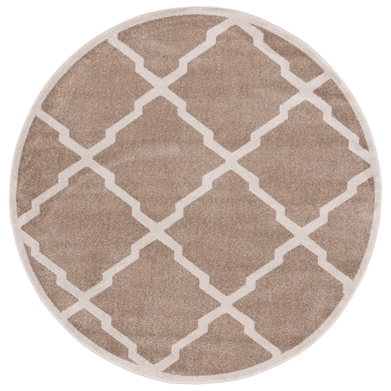 Safavieh Amherst 9' X 9' Round Rug in Wheat and Beige