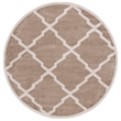 Safavieh Amherst 9' X 9' Round Rug in Wheat and Beige