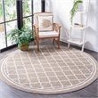 Safavieh Amherst 5' X 5' Round Rug in Wheat and Beige