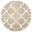 Safavieh Amherst 5' X 5' Round Rug in Wheat and Beige