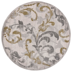 Safavieh Amherst 9' X 9' Round Rug in Ivory and Light Gray