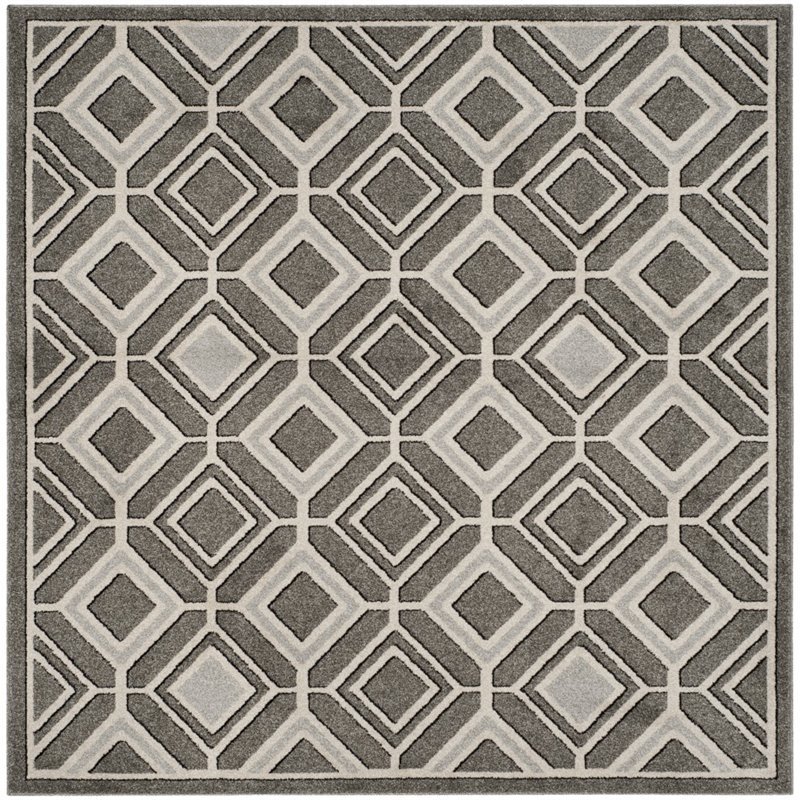 Safavieh Amherst 7' X 7' Square Rug in Gray and Light Gray