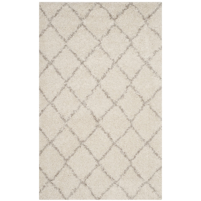 Safavieh Arizona Shag 4' X 6' Rug in Ivory and Beige