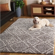 Safavieh Arizona Shag 4' X 6' Rug in Brown and Ivory