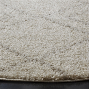 Safavieh Arizona Shag 6' 7&quot X 6' 7&quot Square Rug in Brown and Ivory