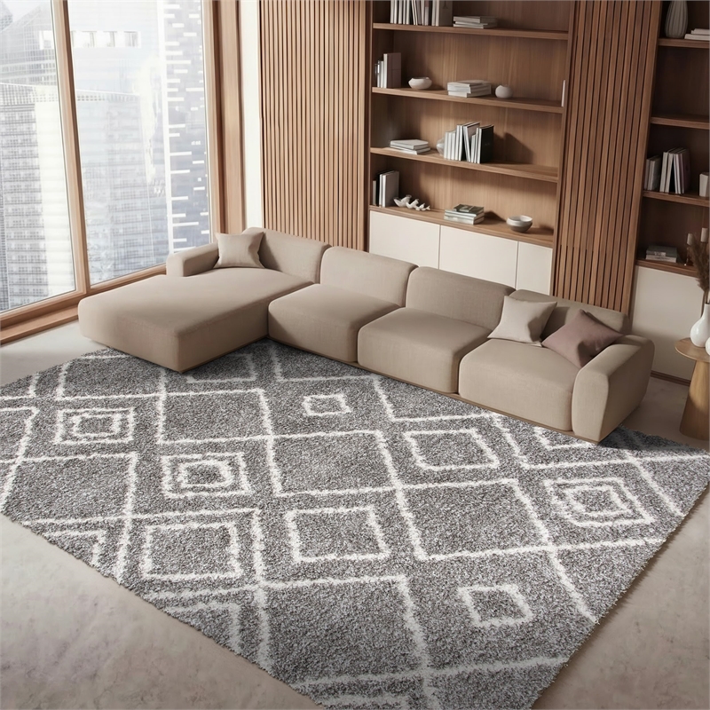 Safavieh Arizona Shag 8' X 10' Rug in Brown and Ivory