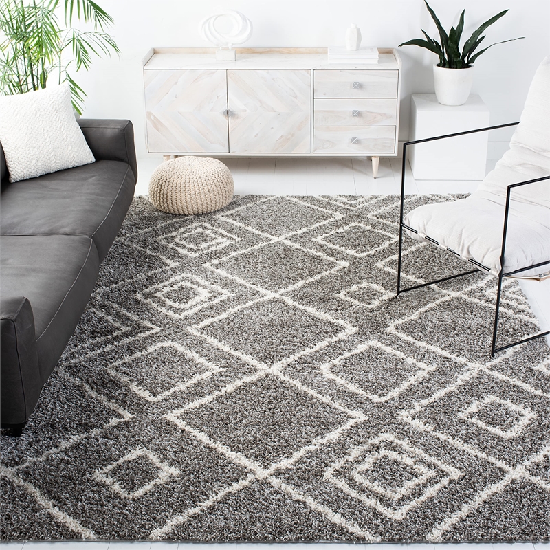 Safavieh Arizona Shag 9' X 12' Rug in Brown and Ivory