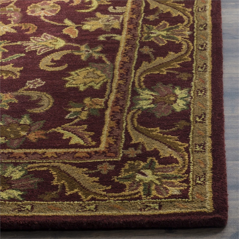 Safavieh Antiquity 11' X 16' Hand Tufted Wool Rug in Red and Red