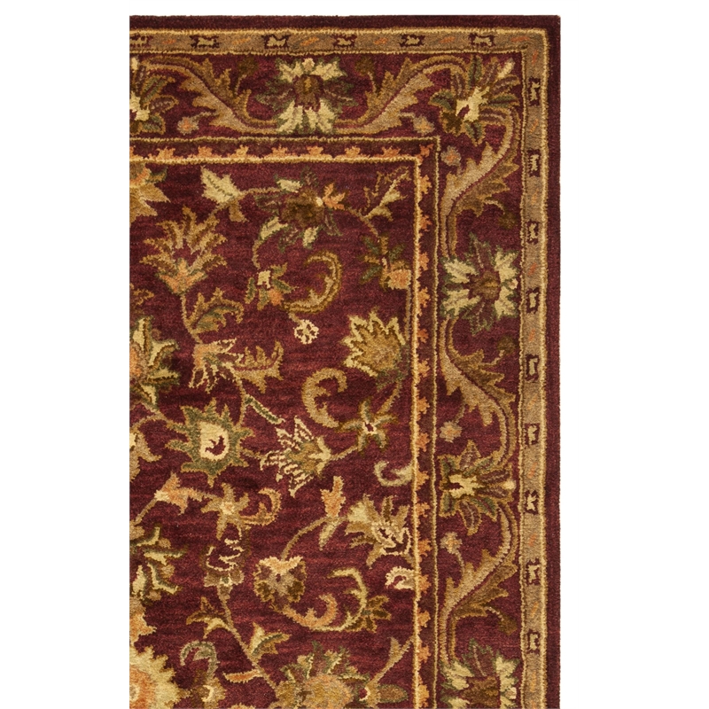 Safavieh Antiquity 11' X 16' Hand Tufted Wool Rug in Red and Red