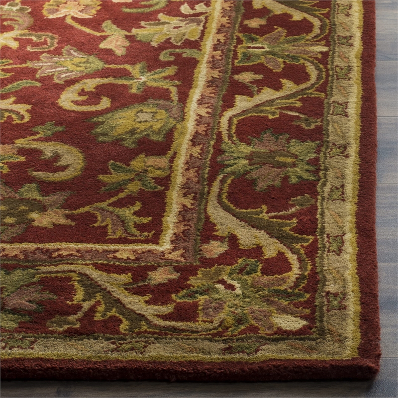 Safavieh Antiquity 12' X 15' Hand Tufted Wool Pile Rug in Red and Red