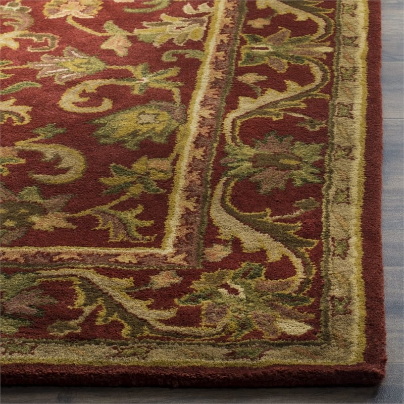 Safavieh Antiquity 9' X 12' Hand Tufted Wool Pile Rug in Red and Red