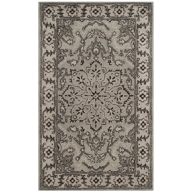 Safavieh Antiquity 2' X 3' Hand Tufted Wool Pile Rug in Gray and Beige