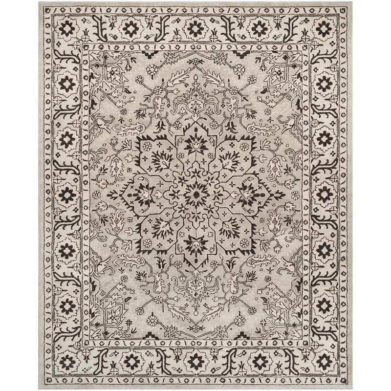 Safavieh Antiquity 8' X 10' Hand Tufted Wool Rug in Gray and Beige