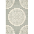 Safavieh Bella 4' X 6' Hand Tufted Wool Pile Rug in Gray and Ivory