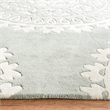 Safavieh Bella 5' X 5' Round Hand Tufted Wool Rug in Gray and Ivory