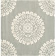 Safavieh Bella 5' X 5' Square Hand Tufted Wool Rug in Gray and Ivory