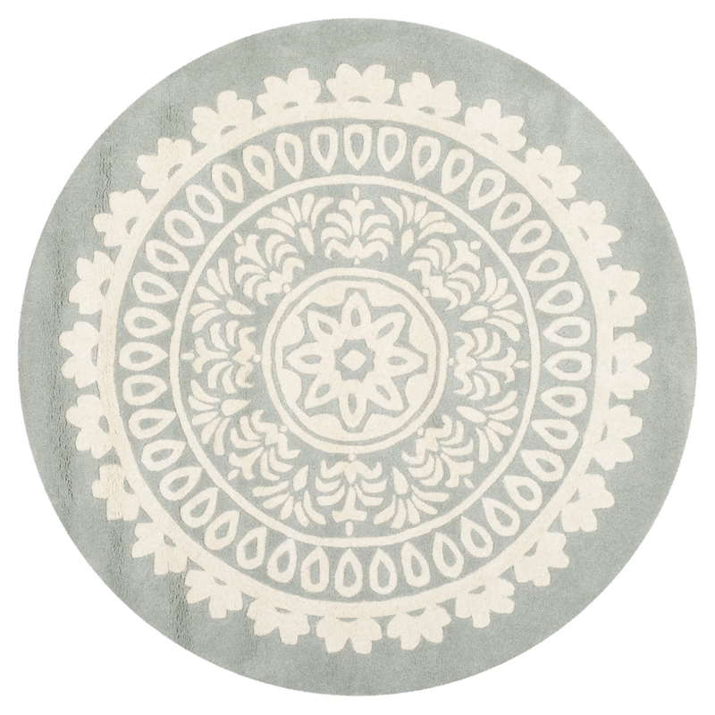 Safavieh Bella 9' X 12' Hand Tufted Wool Pile Rug in Gray and Ivory