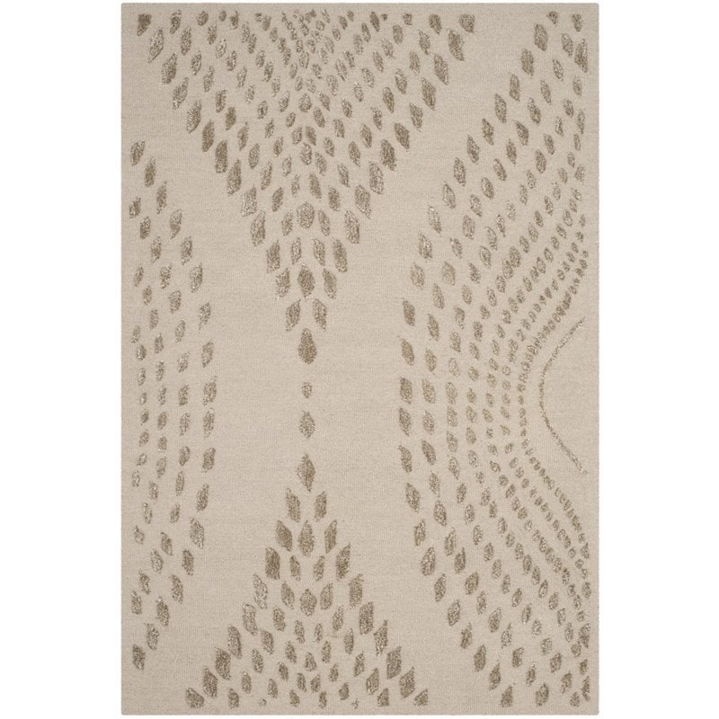 Safavieh Bella 6' X 9' Hand Tufted Wool Pile Rug in Sand and Brown