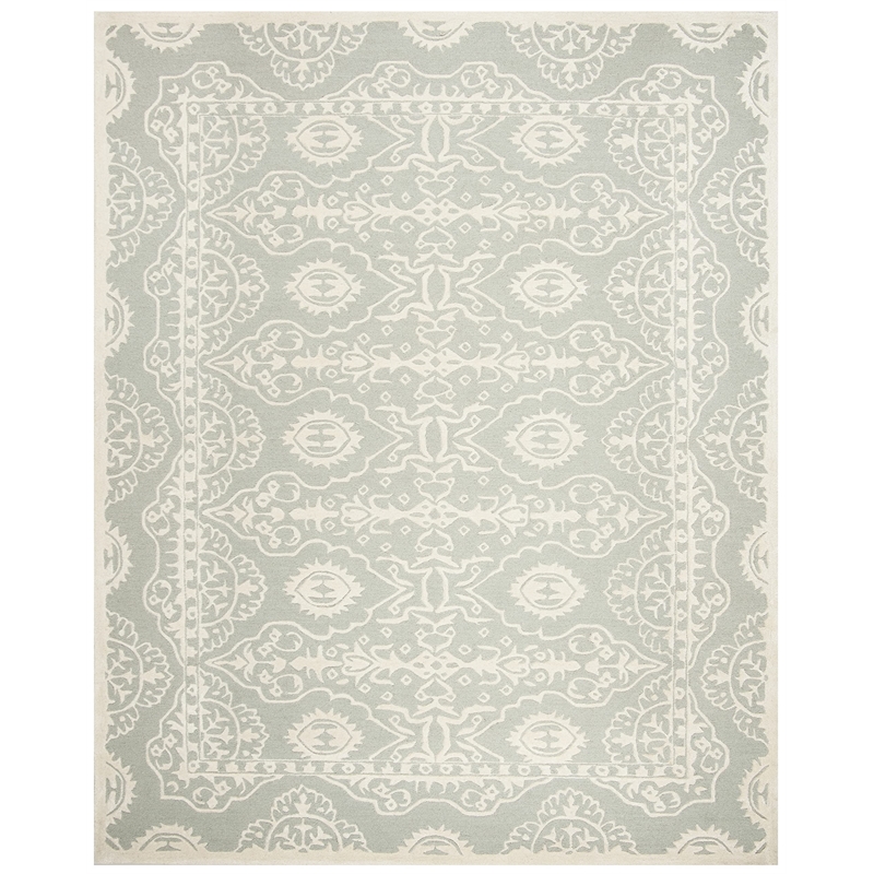 Safavieh Bella 6' X 9' Hand Tufted Wool Pile Rug in Gray and Ivory