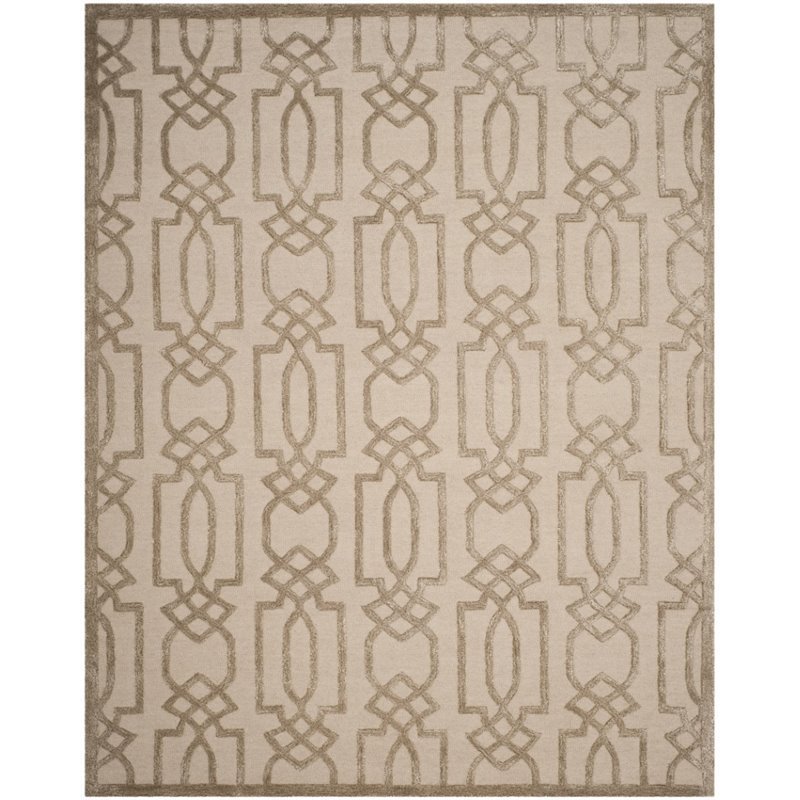 Safavieh Bella 6' X 9' Hand Tufted Wool Pile Rug in Sand and Brown