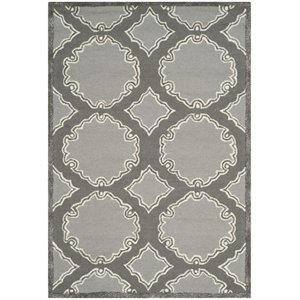 Safavieh Bella 4' X 6' Hand Tufted Wool Rug in Gray and Light Gray