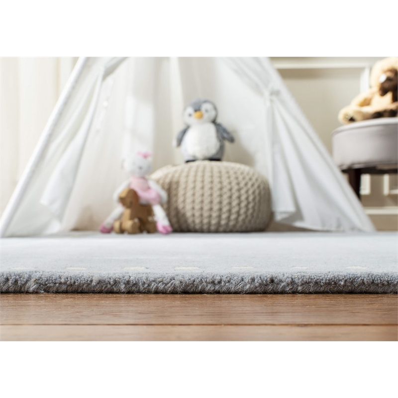 Safavieh Bella 8' X 10' Hand Tufted Wool Rug in Light Blue and Ivory