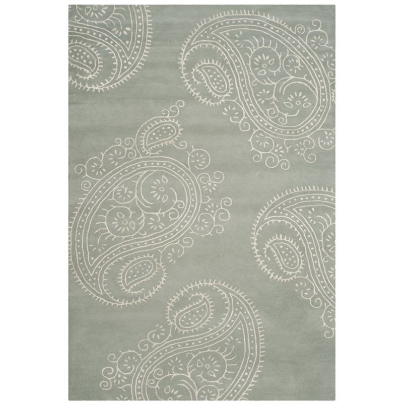 Safavieh Bella 6' X 9' Hand Tufted Rug in Gray and Ivory
