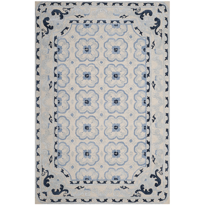 Safavieh Bella 6' X 9' Hand Tufted Rug in Ivory and Blue