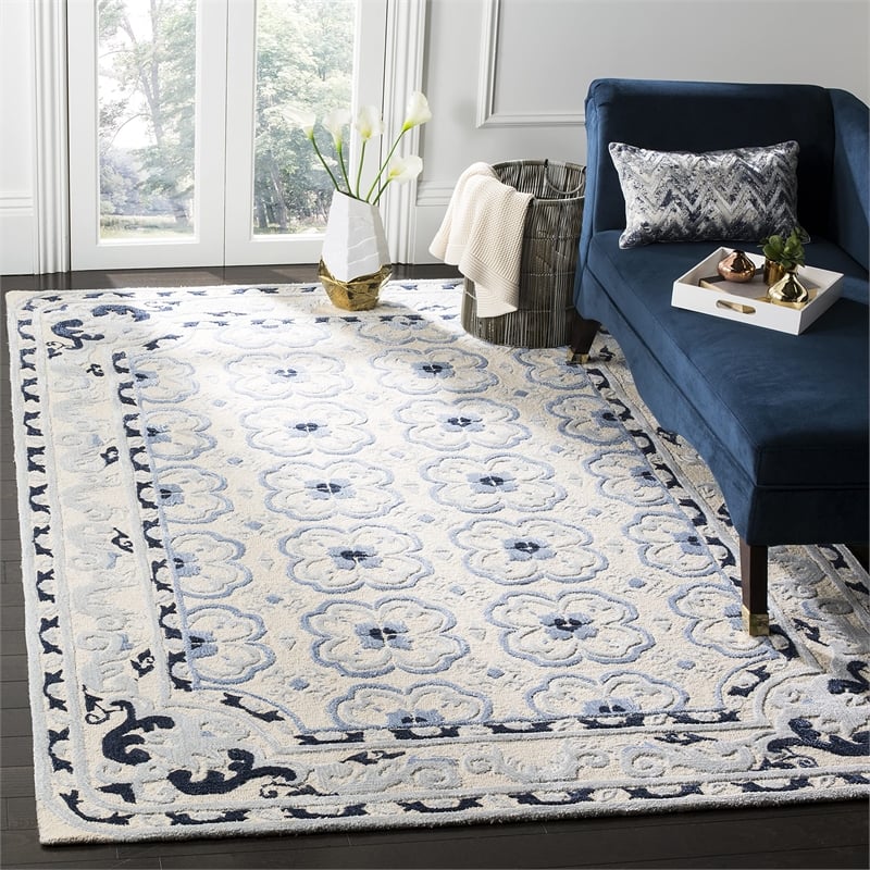Safavieh Bella 8' X 10' Hand Tufted Rug in Ivory and Blue