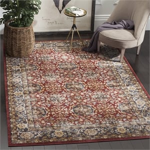 Safavieh Bijar 6' 7&quot X 9' Rug in Red and Royal
