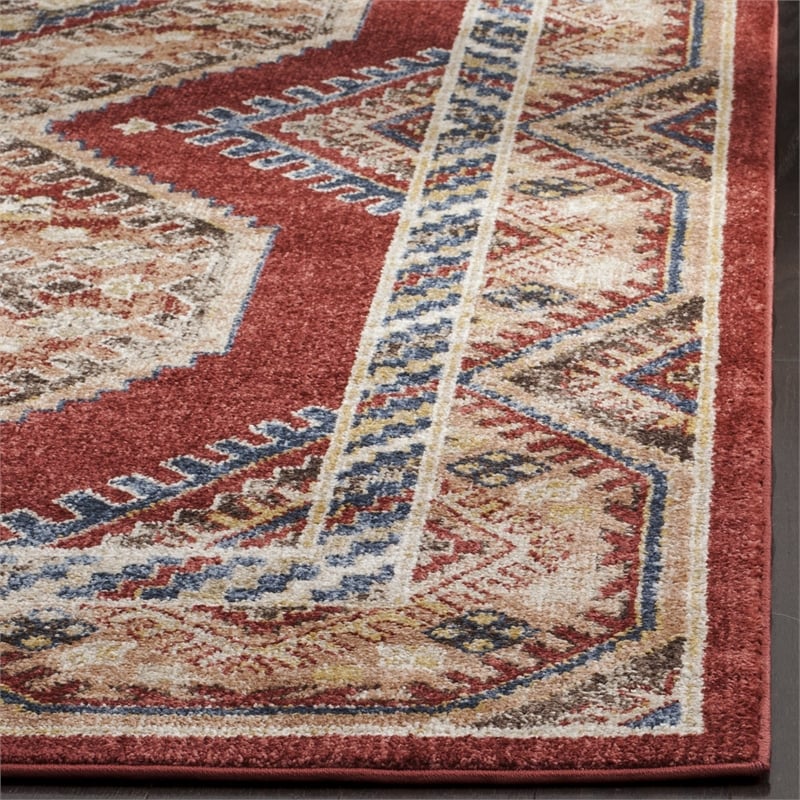 Safavieh Bijar 3' X 5' Rug in Red and Rust