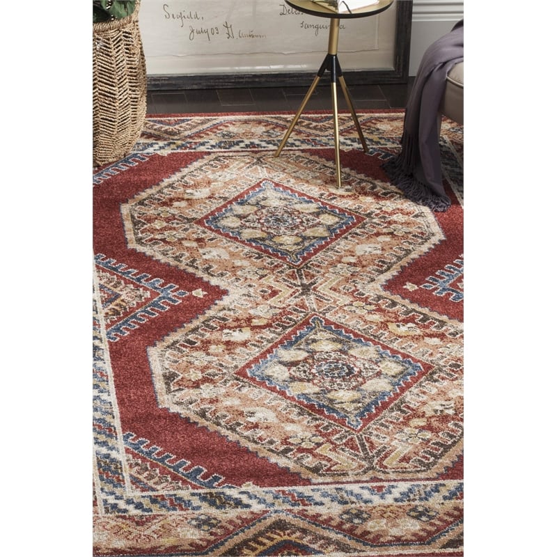 Safavieh Bijar 3' X 5' Rug in Red and Rust