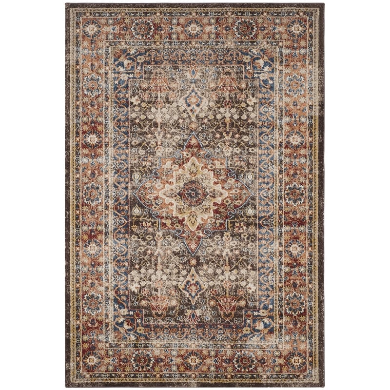 Safavieh Bijar 4' X 6' Rug in Brown and Rust