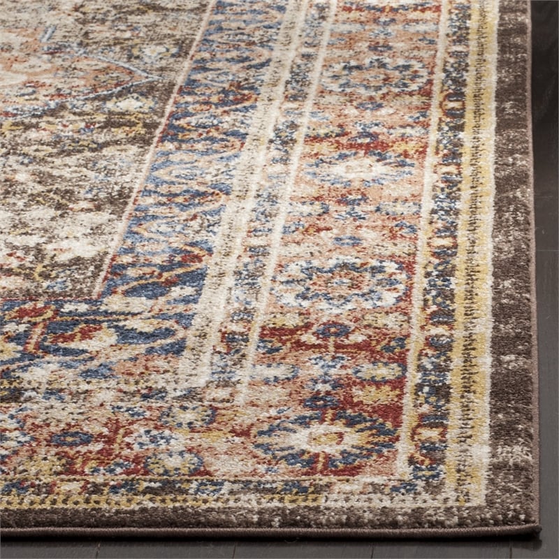 Safavieh Bijar 4' X 6' Rug in Brown and Rust