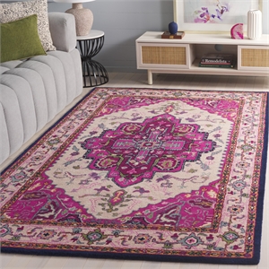 Safavieh Bellagio 6' X 9' Hand Tufted Rug in Ivory and Pink