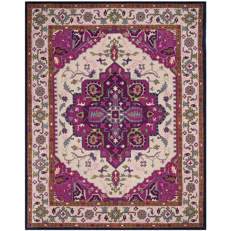 Safavieh Bellagio 8' X 10' Hand Tufted Rug in Ivory and Pink