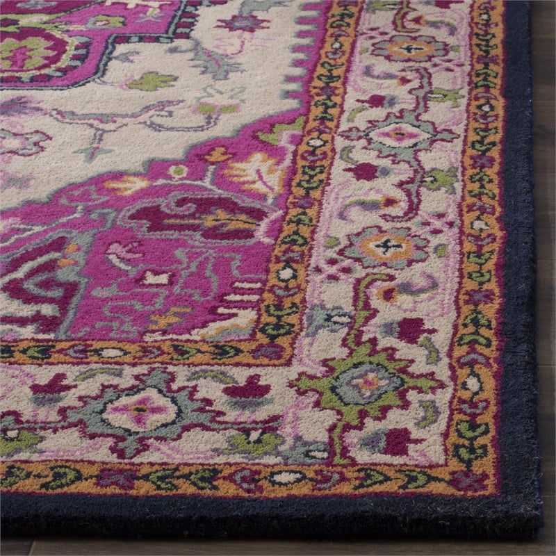 Safavieh Bellagio 8' X 10' Hand Tufted Rug in Ivory and Pink