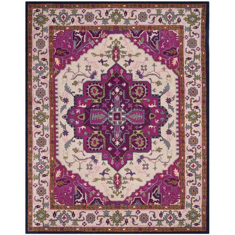 Safavieh Bellagio 8' X 10' Hand Tufted Rug in Ivory and Pink