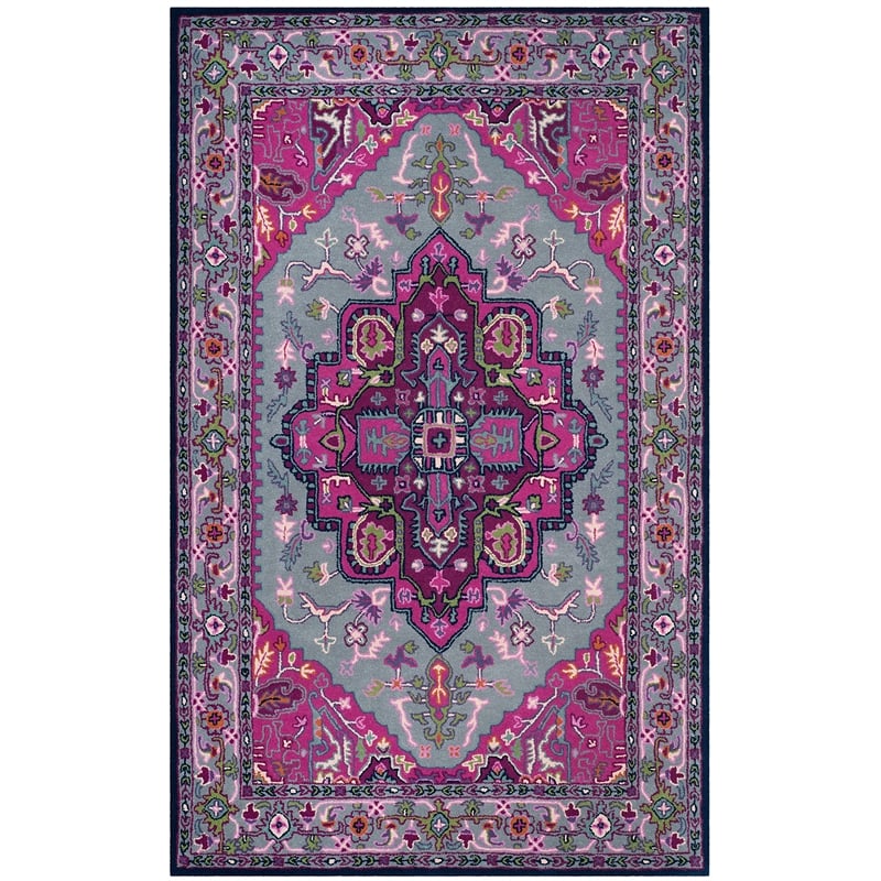 Safavieh Bellagio 8' X 10' Hand Tufted Rug in Gray and Pink