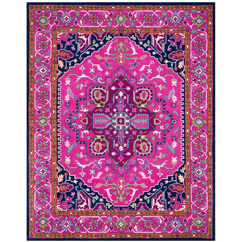 Safavieh Bellagio 6' X 9' Hand Tufted Rug in Pink and Navy