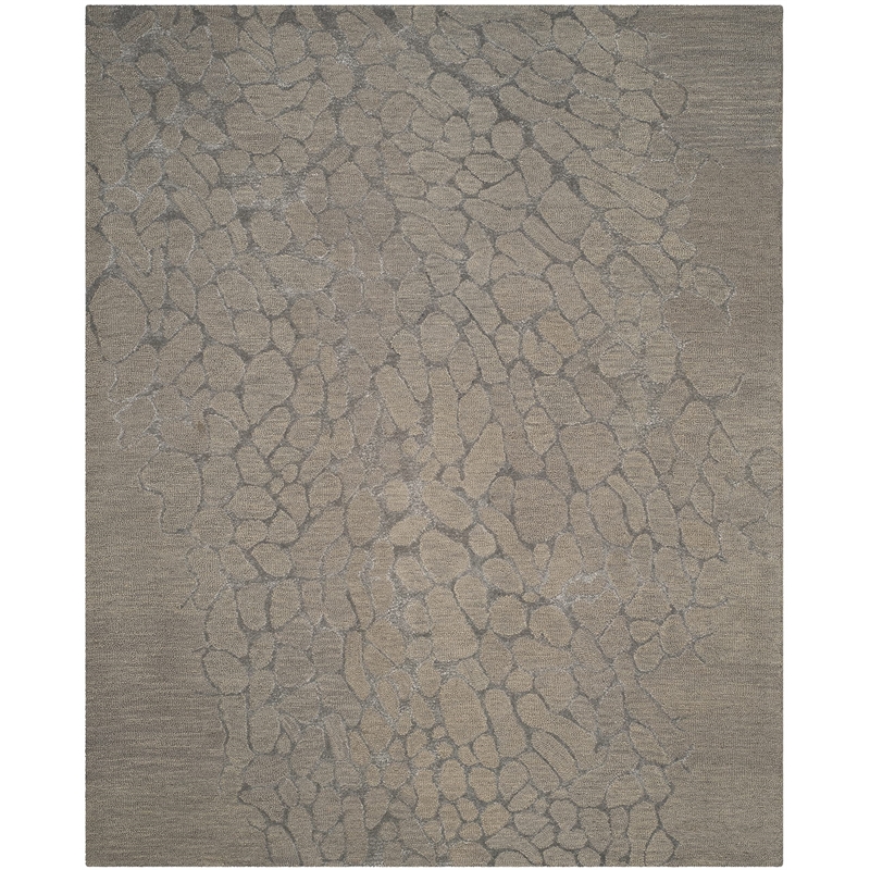 Safavieh Blossom 8' X 10' Hand Hooked Rug in Gray and Gray