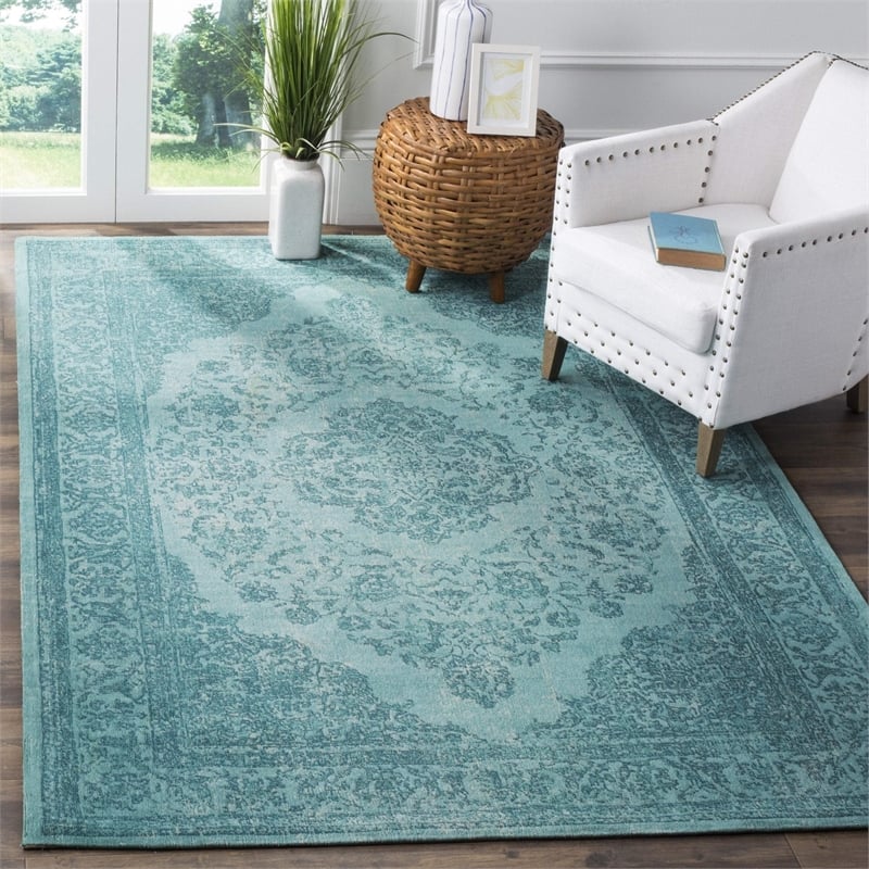 Safavieh Classic Vintage 9' X 12' Cotton Rug in Fuchsia