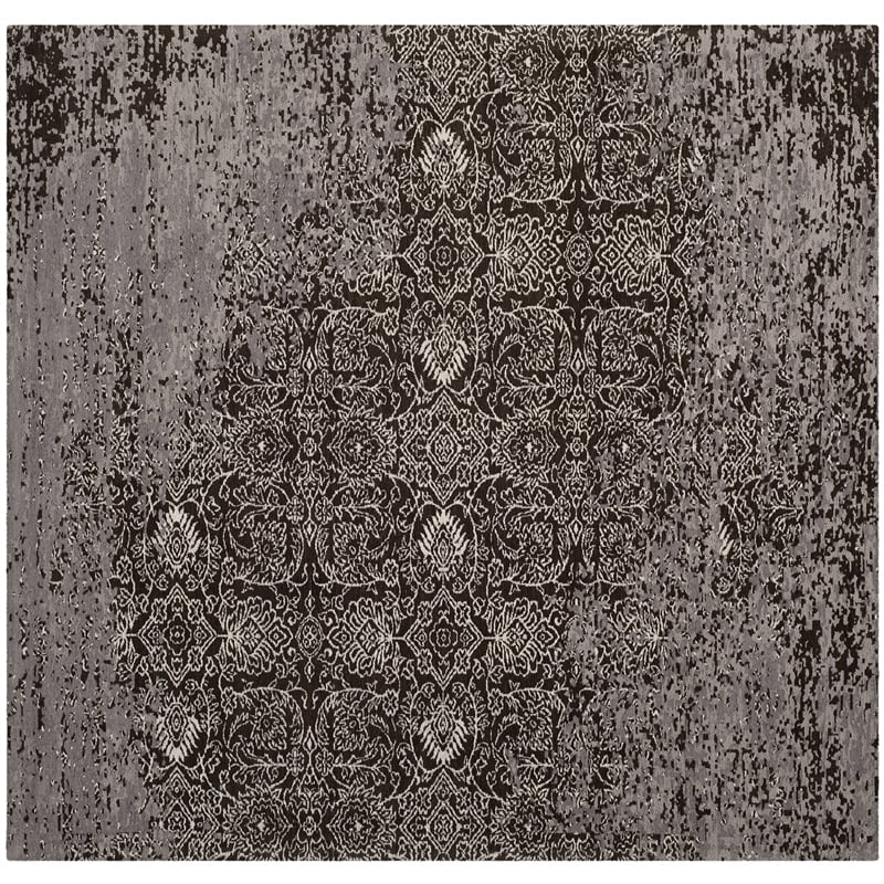 Safavieh Classic Vintage 6' X 6' Square Rug in Silver and Brown