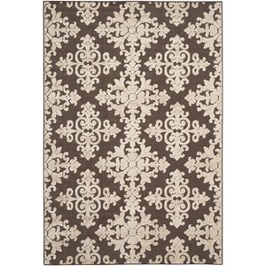 Safavieh Cottage 5' 3&quot X 7' 7&quot Rug in Brown and Creme