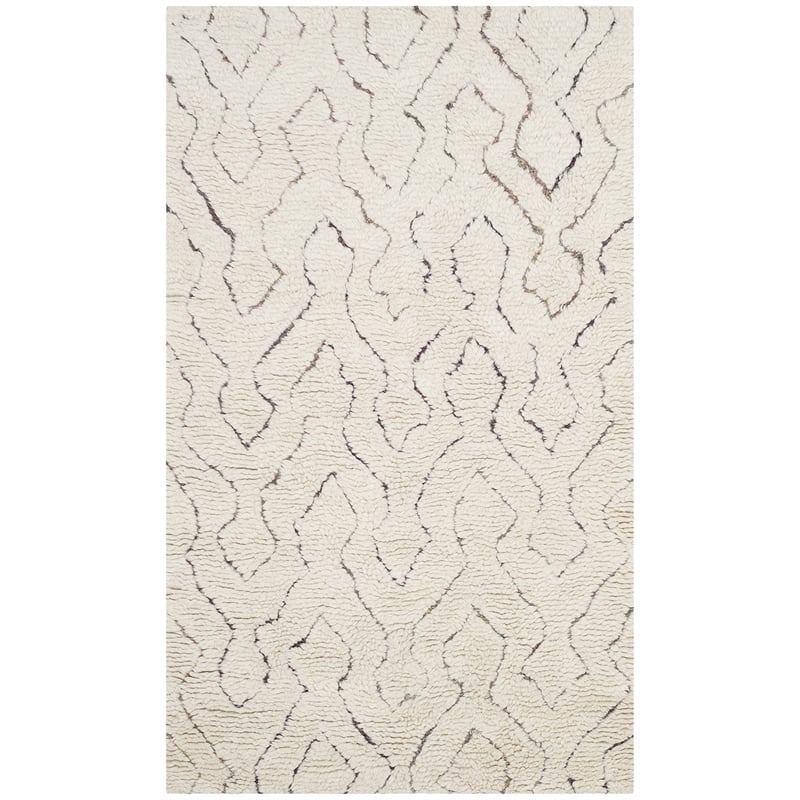 Safavieh Casablanca Shag 3' X 5' Hand Woven Rug in Ivory