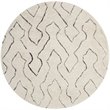 Safavieh Casablanca Shag 6' X 6' Round Hand Woven Rug in Ivory