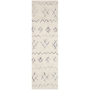 Safavieh Casablanca Shag 2' 3&quot X 8' Hand Woven Rug in Ivory