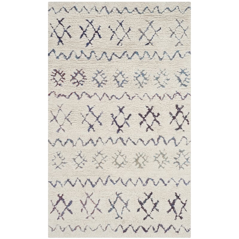 Safavieh Casablanca Shag 3' X 5' Hand Woven Rug in Ivory